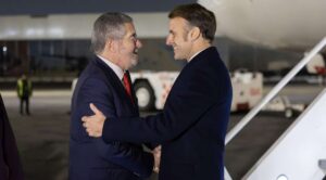 Canciller De la Fuente recibe al presidente de Francia, Emmanuel Macron, en su visita oficial a México