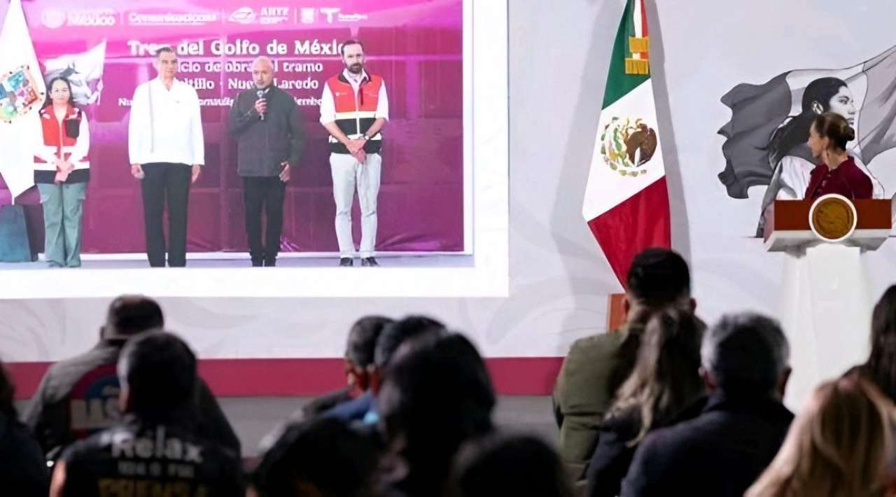 Dan banderazo al inicio de la construcción del tramo Arroyo El Sauz–Nuevo Laredo del Tren del Golfo de México