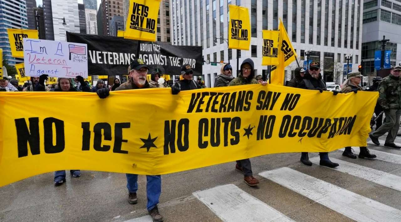 Veteranos de guerra protestan en EE.UU. contra militarización interna y política exterior de Trump