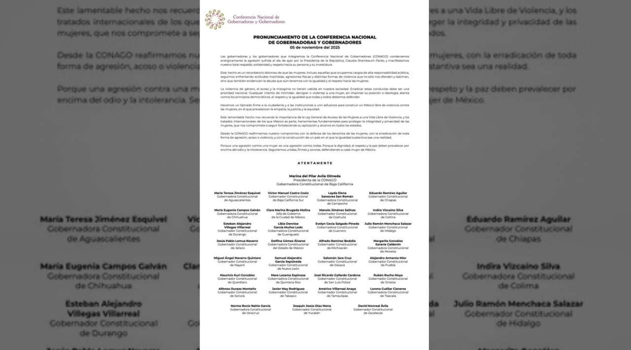 Gobernadora de Morelos condena agresión contra la presidenta Claudia Sheinbaum desde la CONAGO