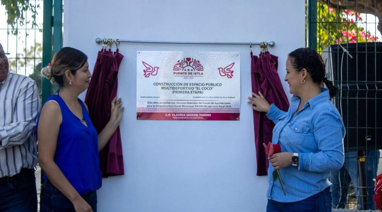 Entregan primera etapa del Espacio Público Multideportivo El Coco en beneficio de la comunidad