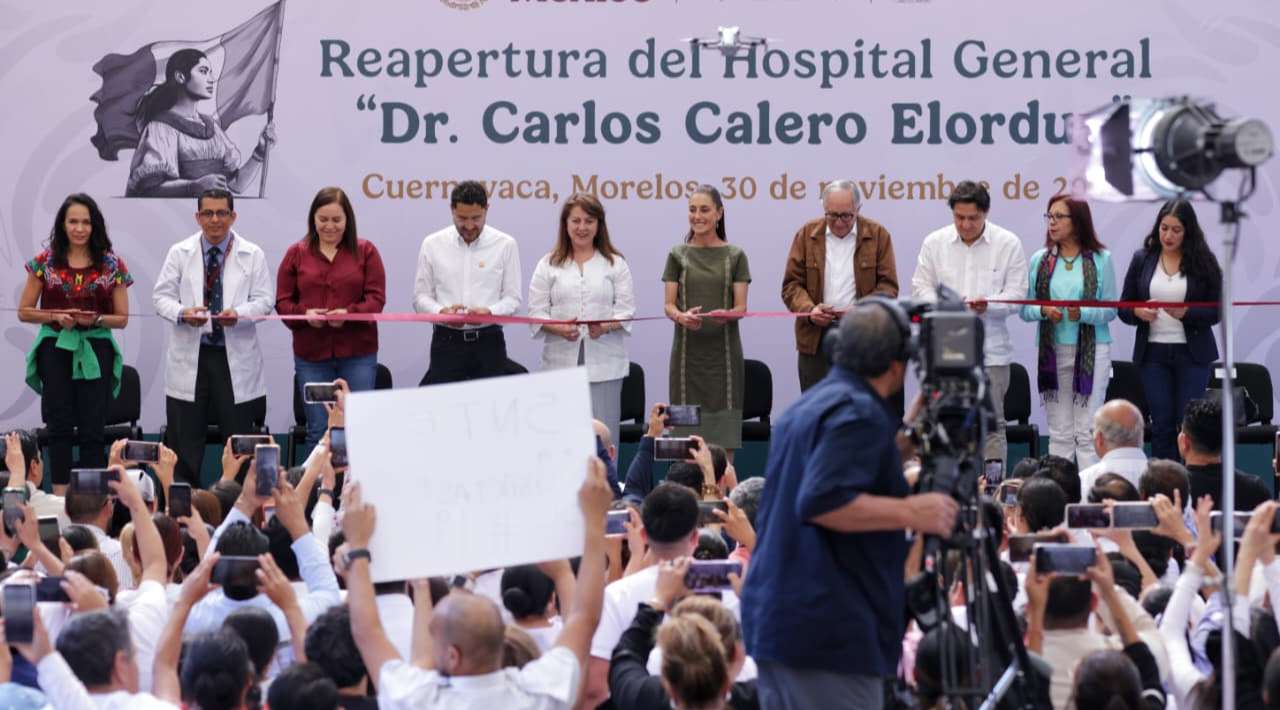 Reabren Presidenta Claudia Sheinbaum y director general del ISSSTE, Martí Batres, Hospital General “Dr. Carlos Calero Elorduy”