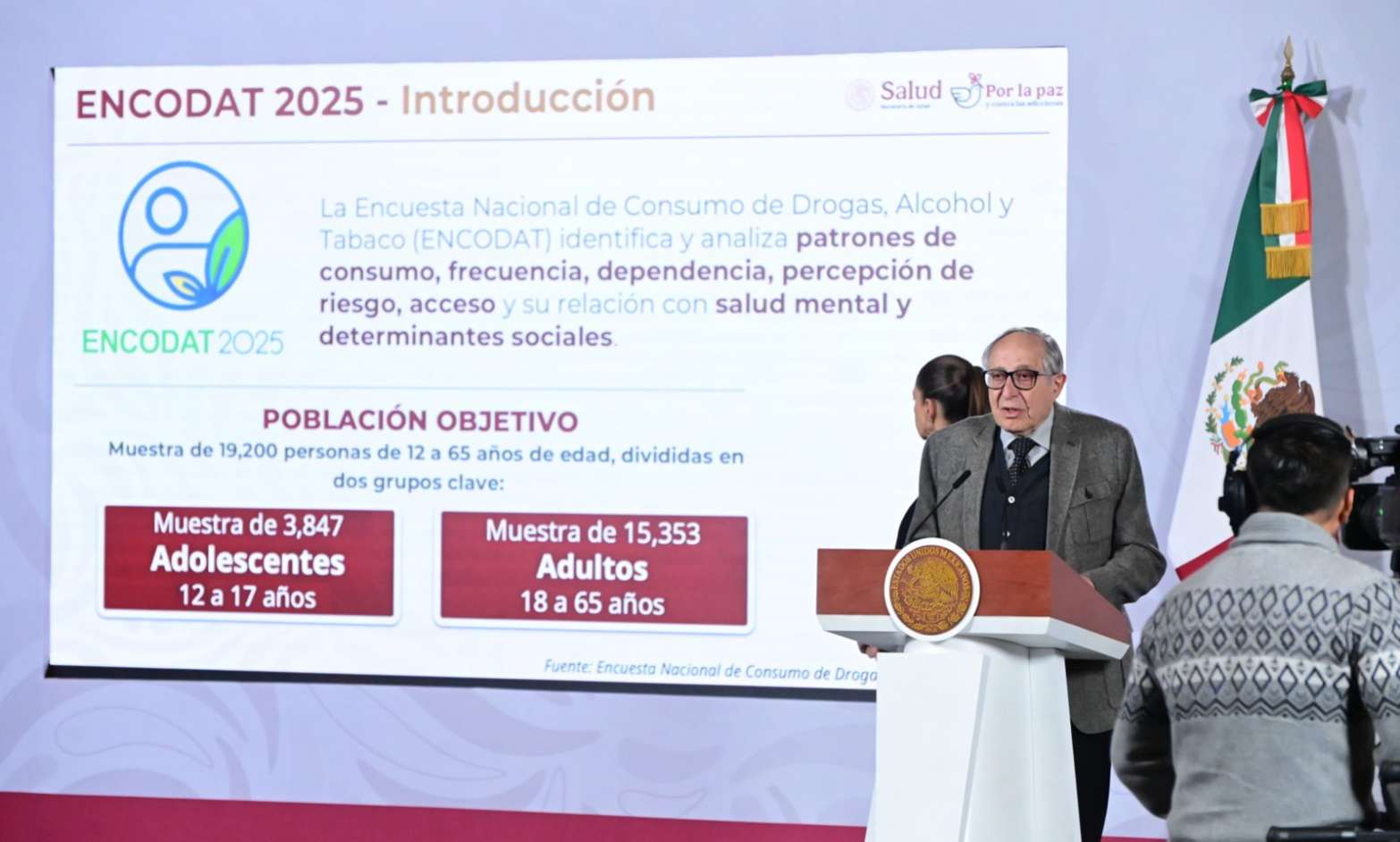 Sube consumo de drogas en adultos; baja entre adolescentes, revela Salud