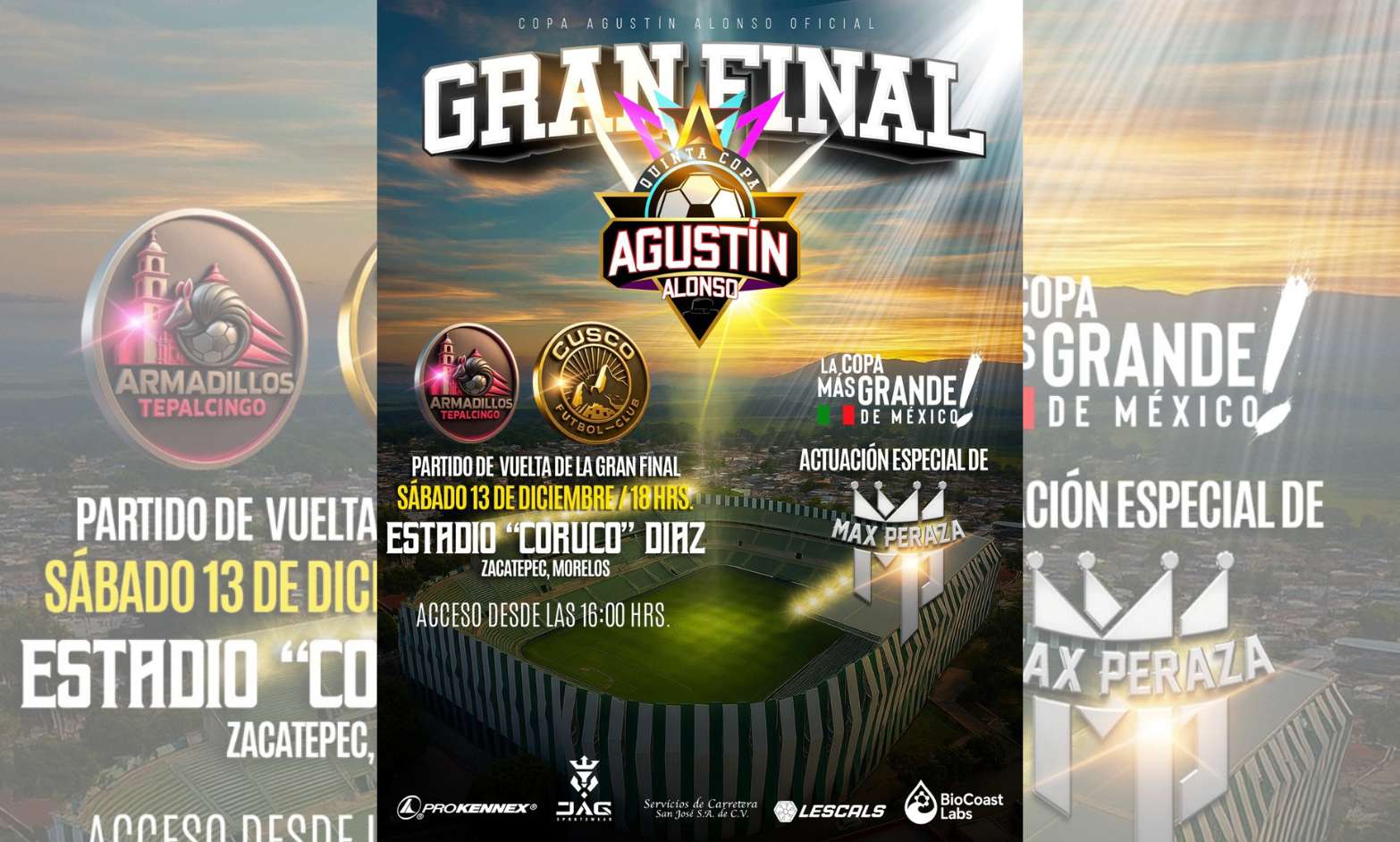 Todo listo para la gran final de la Copa Agustín Alonso 2025