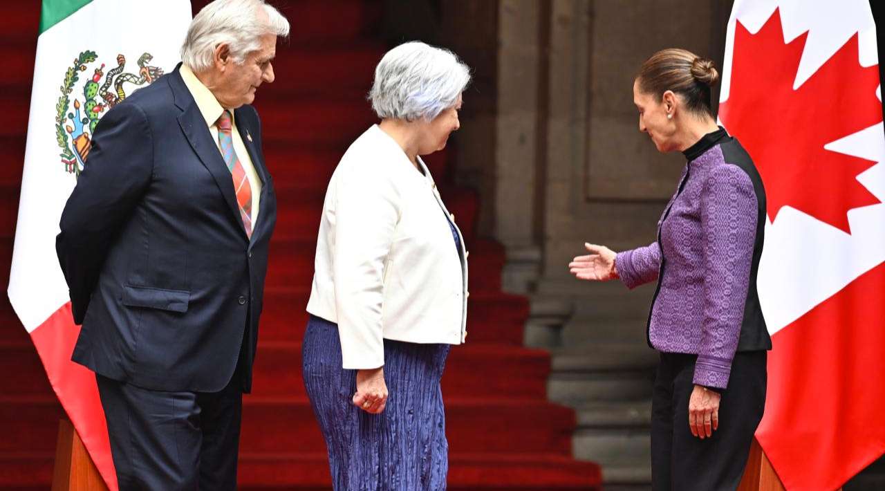Sheinbaum recibe a gobernadora general de Canadá en Palacio Nacional, refuerza diálogo bilateral