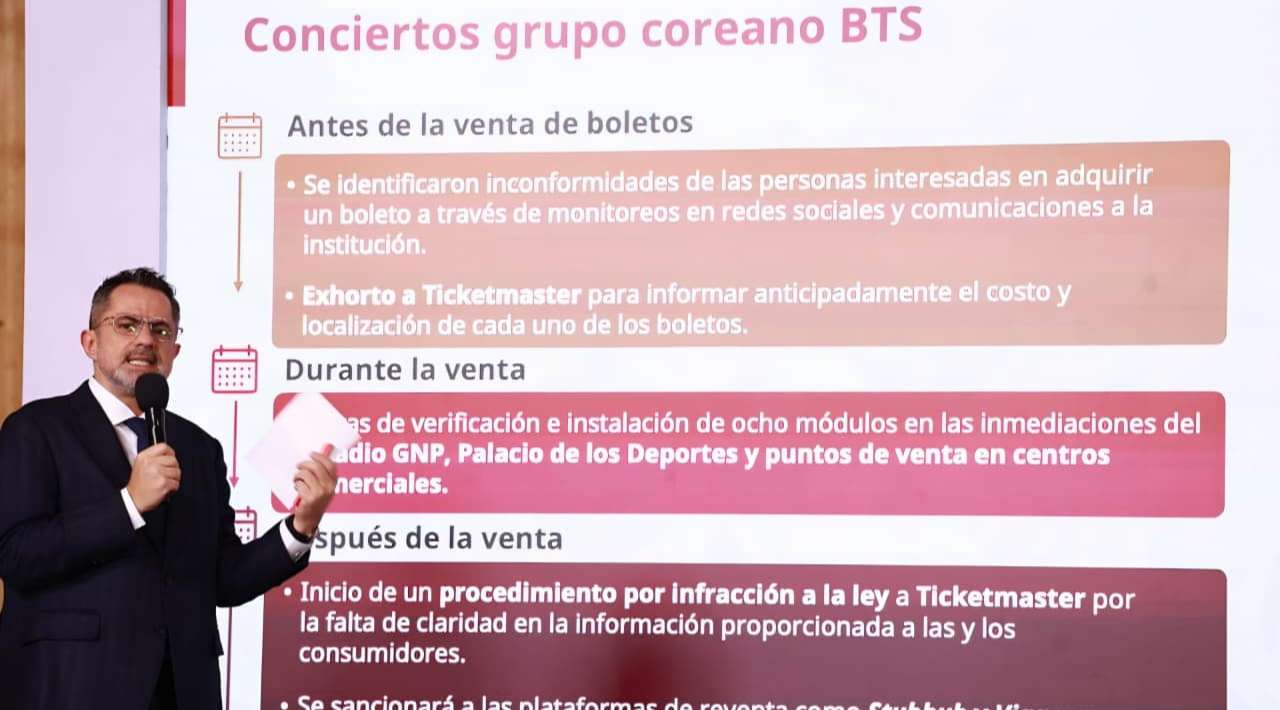 Profeco va contra Ticketmaster por venta de boletos de BTS