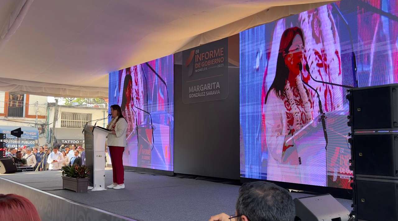 La gobernadora Margarita González Saravia rinde informe regional en Jojutla y destaca avances en el sur de Morelos