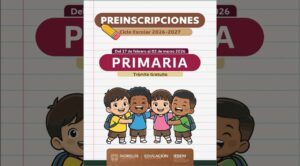 Inician preinscripciones para Primer Grado de Primaria del Ciclo Escolar 2026–2027