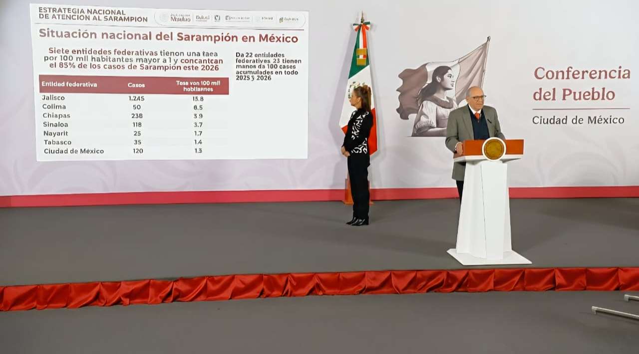 Siete estados, concentran 85% de casos de sarampión: Salud