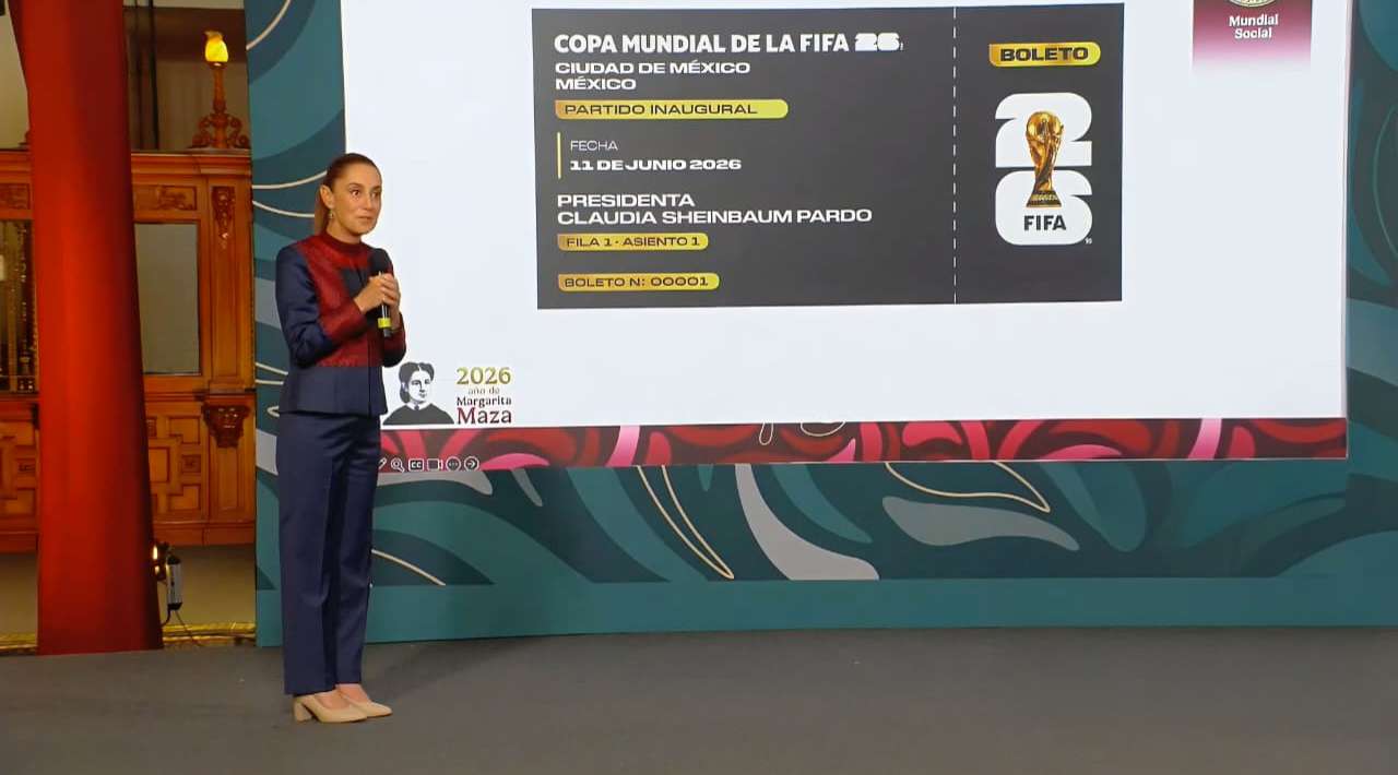 Sheinbaum anuncia dinámica para rifar su boleto para la inauguración del Mundial 2026