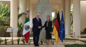 Sheinbaum recibe a presidente de Alemania en Cancún fortalecen cooperación
