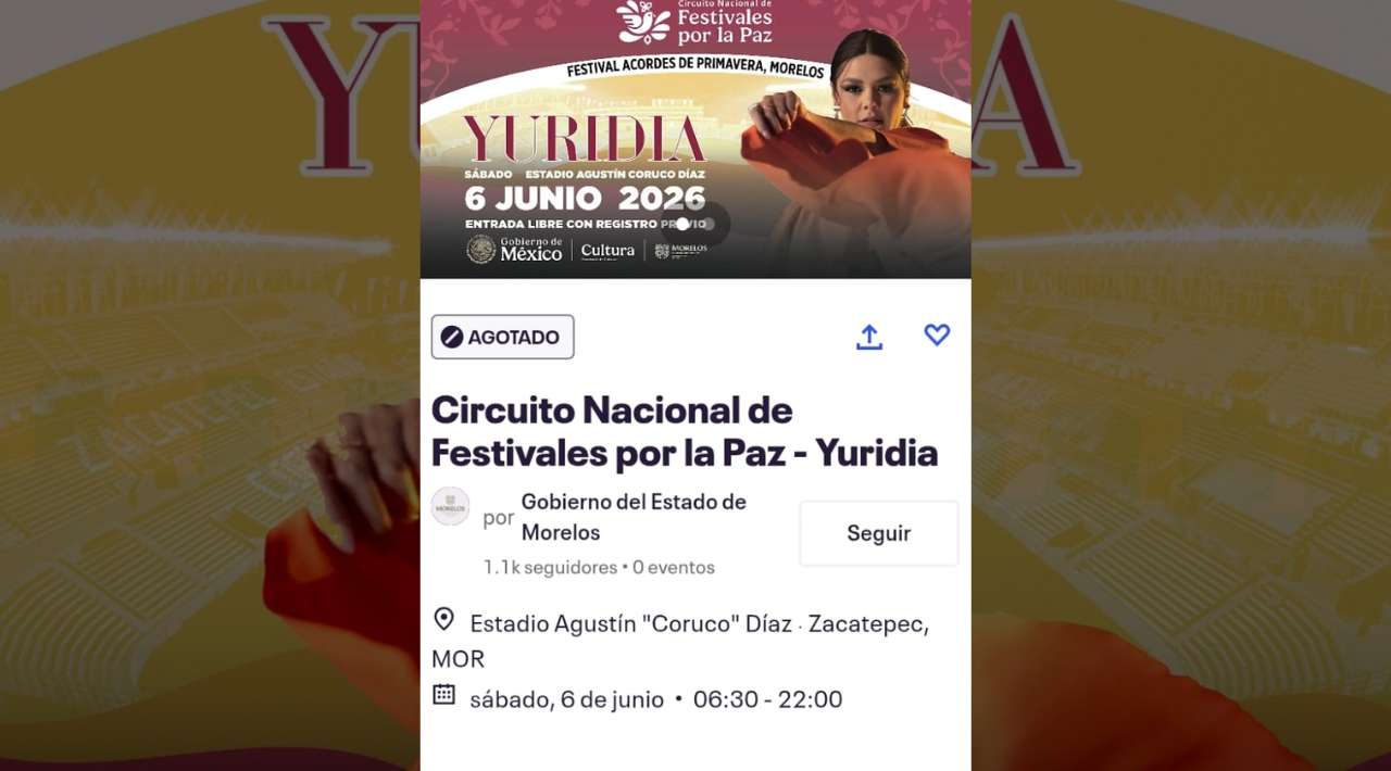Agotan boletos para concierto gratuito de Yuridia en Zacatepec