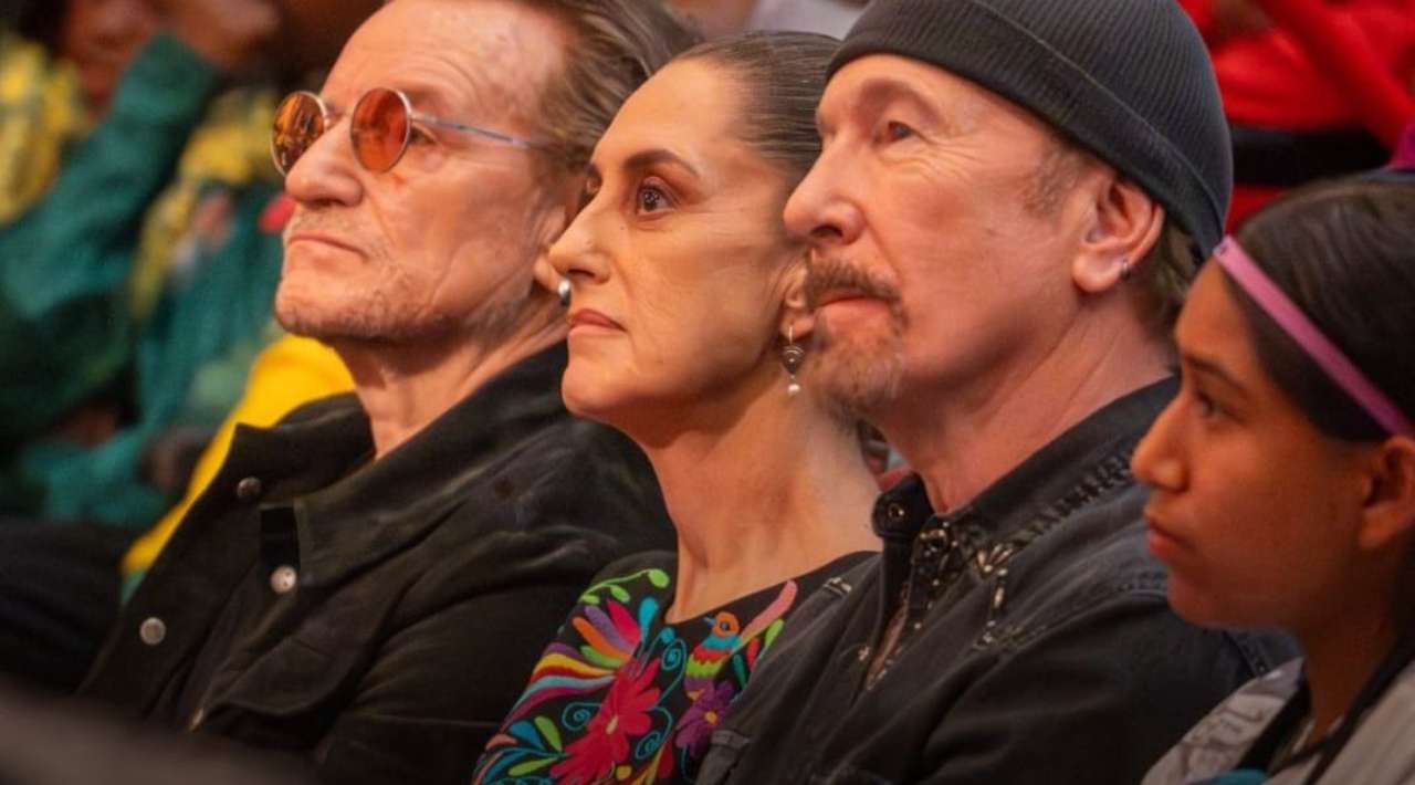Claudia Sheinbaum sorprende al llegar con U2 a la Copa Mundial de Niños de la Calle