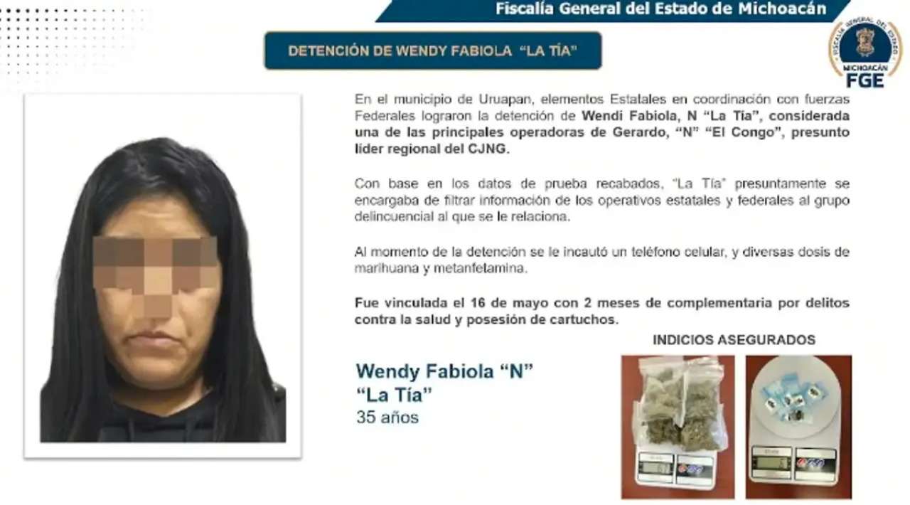 Detienen a “La Tía”, vinculada al homicidio del ex alcalde Carlos Manzo