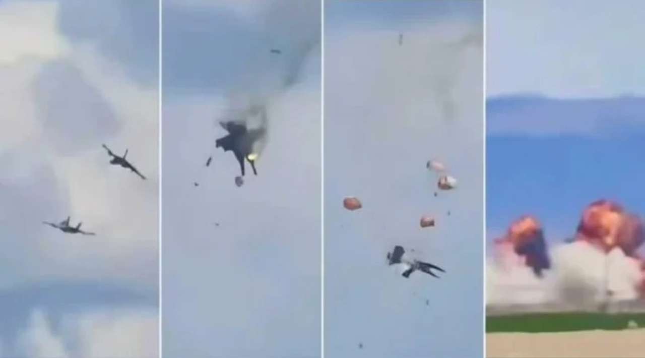 Dos aviones de combate colisionan durante espectáculo aéreo en Idaho