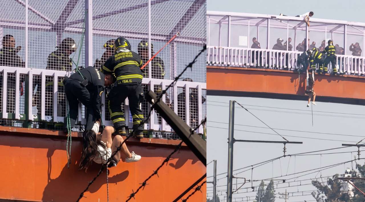 Mujer se lanza desde puente peatonal en Calzada Zaragoza; Línea A del Metro fue suspendida