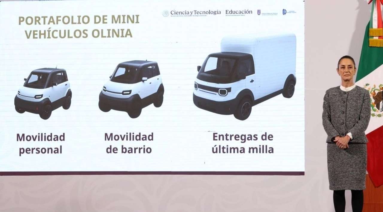Sheinbaum anuncia presentación del prototipo de Olinia, vehículo eléctrico mexicano para junio