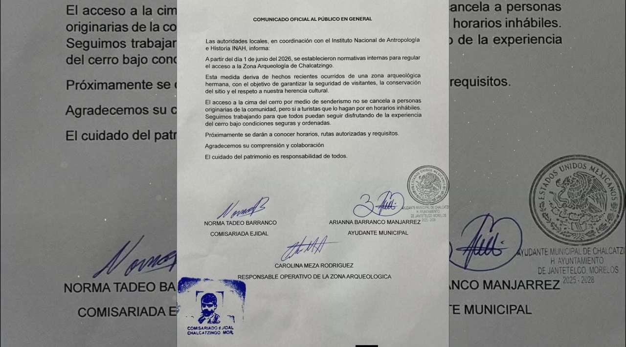 Restringen acceso turístico al Cerro de Chalcatzingo tras hechos registrados en el Cerro del Mono, en Jantetelco