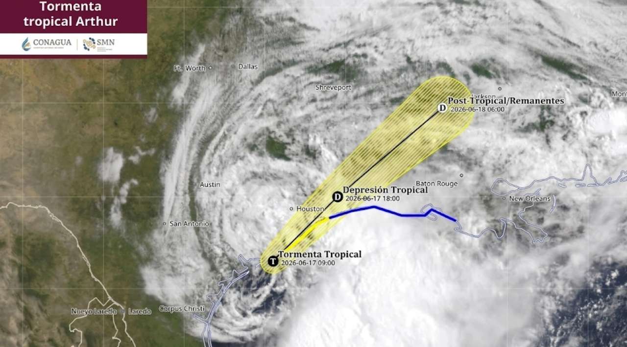 Tormenta tropical Arthur activa alerta roja en Tamaulipas