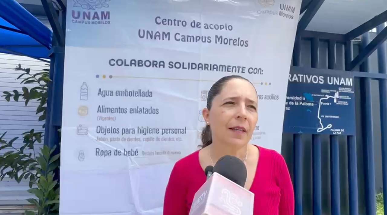 Instalan centro de acopio en la UNAM Campus Morelos para apoyar a damnificados por el sismo en Venezuela.