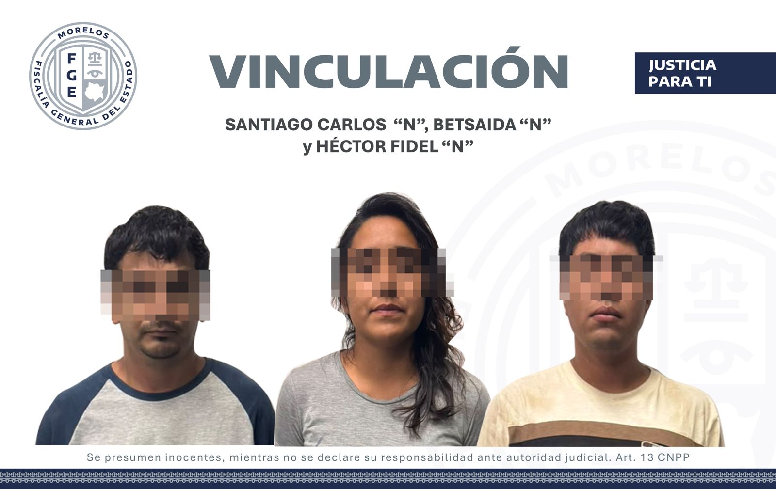Prisión preventiva para 3 presuntos secuestradores exprés de Tepoztlán