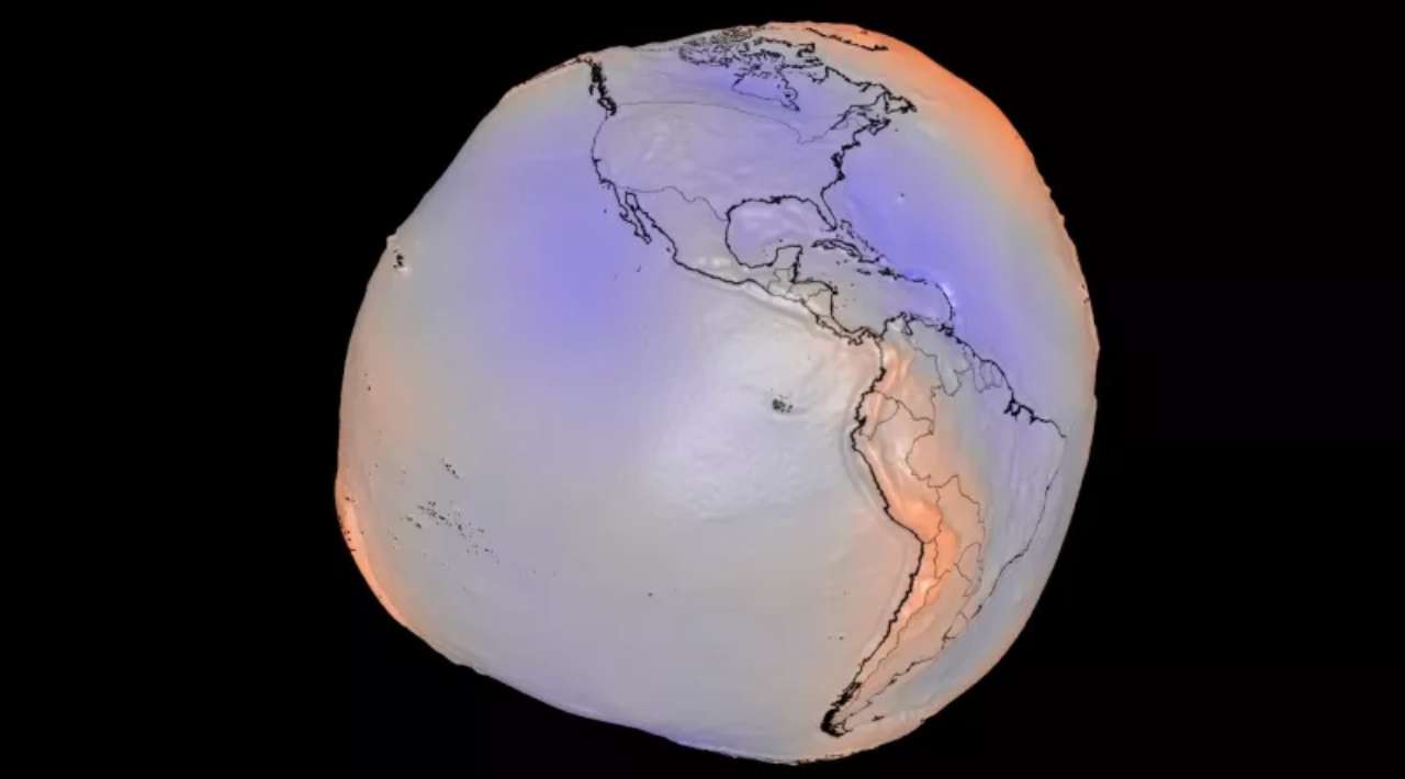 La NASA revela la verdadera forma gravitatoria de la Tierra
