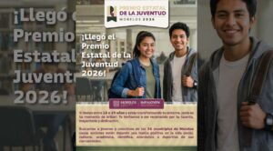 Abre convocatoria del Premio Estatal de la Juventud 2026; premio de 40 mil pesos por categoría