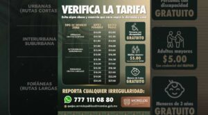 Morelos habilita canales digitales para reportar cobros indebidos en el transporte público