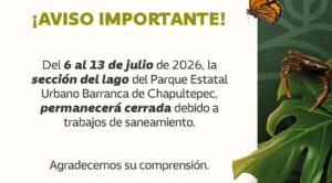 SDS cierra temporalmente sección del lago en Barranca Chapultepec por trabajos de saneamiento