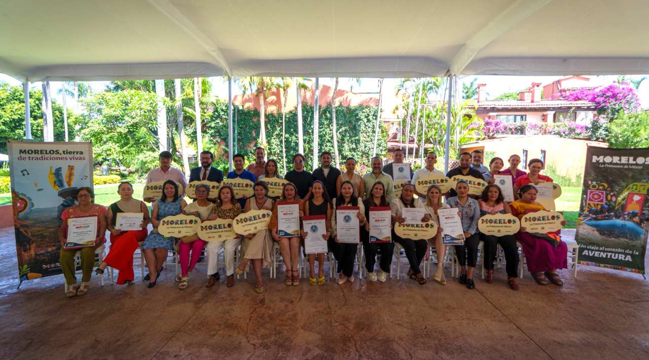 Morelos entrega distintivos y certificaciones para elevar la calidad del sector turístico