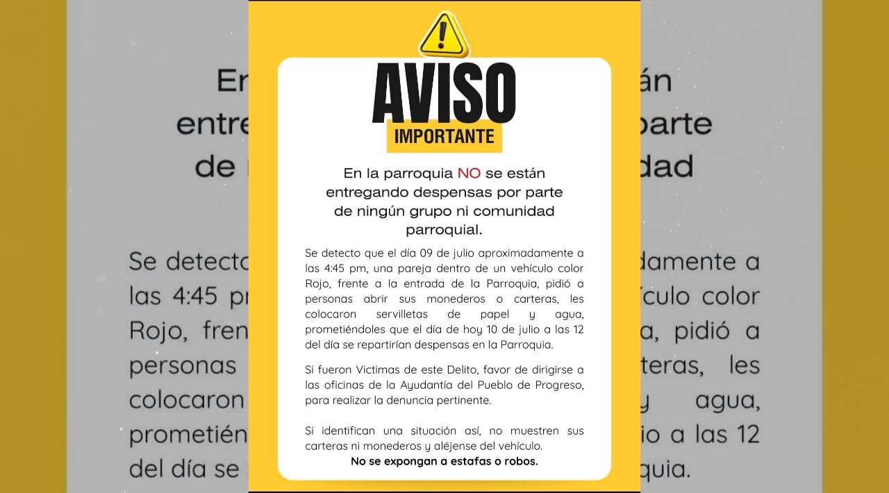Alerta en Jiutepec: parroquia denuncia intento de fraude mediante falso reparto de despensas