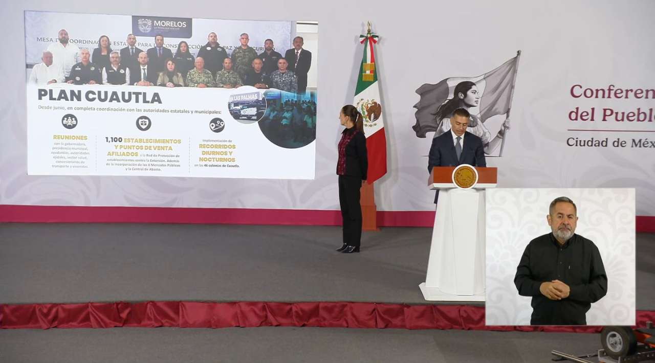 Gobierno federal destaca resultados en seguridad y combate a la extorsión en Morelos