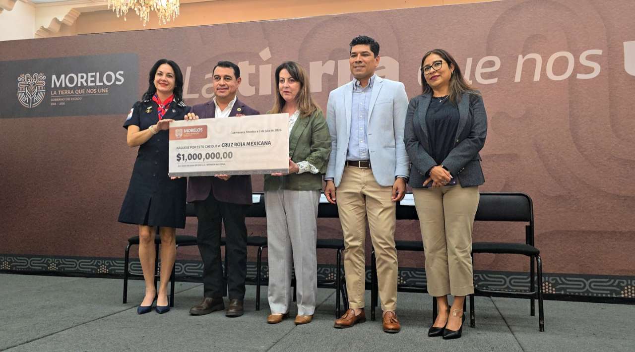 Refuerzan capacidad de respuesta de Cruz Roja Morelos con donativo estatal