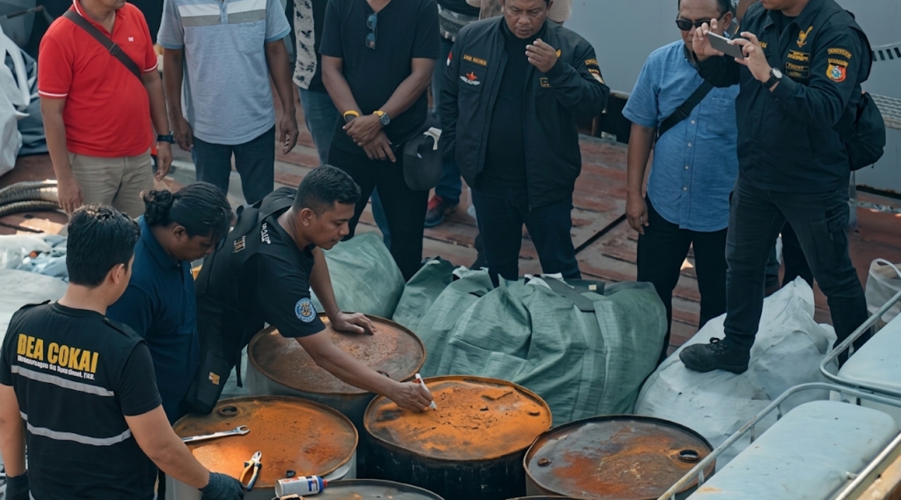 Indonesia incauta 2.6 toneladas de metanfetamina líquida y detiene a 10 personas