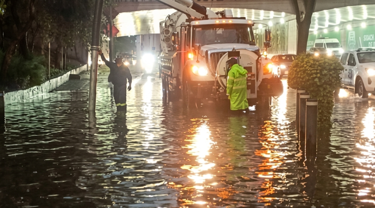 Lluvias en CDMX dejan más de 14.2 millones de m³ de agua; atienden afectaciones en siete alcaldías