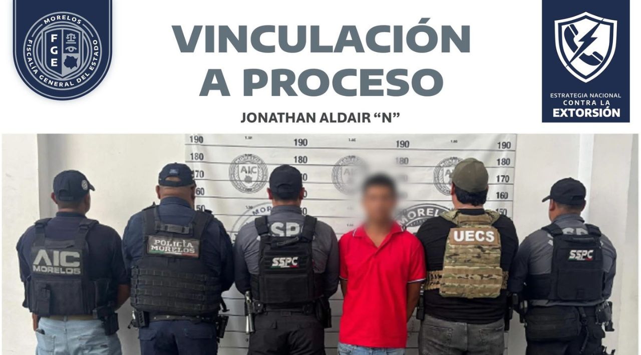 Fiscalía de Morelos logra vinculación a proceso en contra de presunto extorsionador operando en el municipio de Cuautla