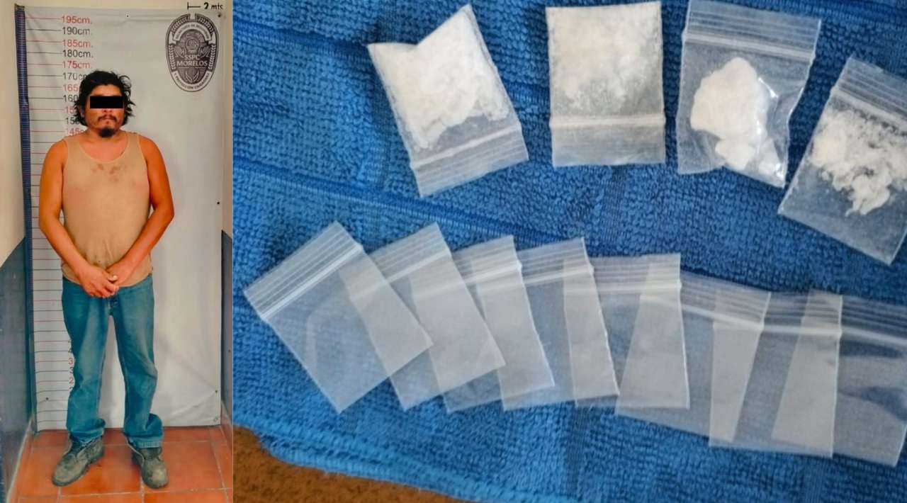 Tras persecución, detienen a un hombre con droga en Tepalcingo