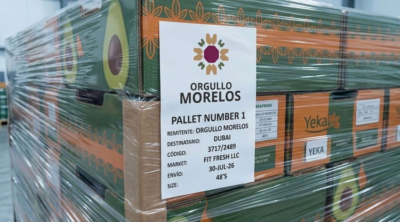 Arriba con éxito a Dubái el primer embarque aéreo de aguacate producido en Morelos
