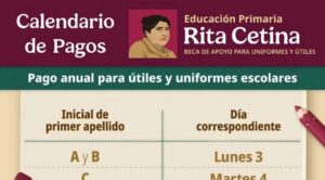 Inicia la dispersión de la Beca Rita Cetina para útiles y uniformes escolares