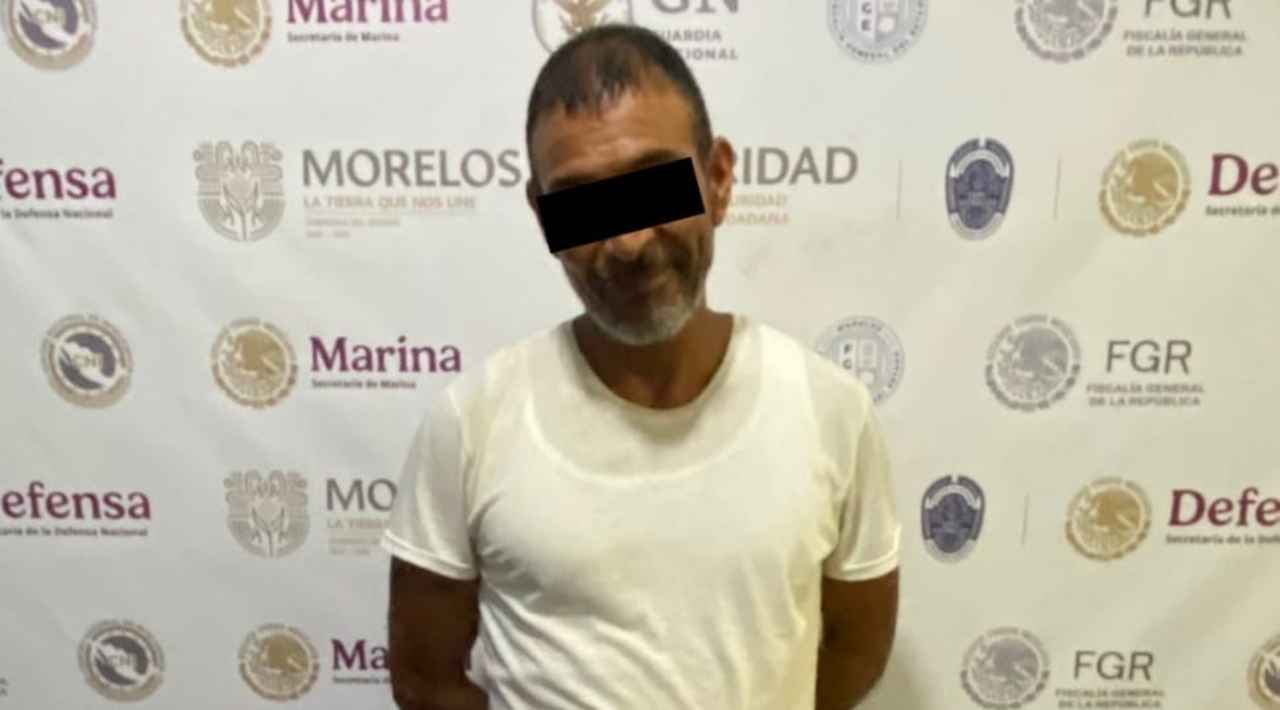 Detienen elementos de la Guardia Nacional y SSPC a un hombre por delitos contra la salud en Cuernavaca