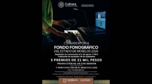 Amplía la Secretaría de Cultura el plazo de registro para el Fondo Fonográfico de Morelos 2026