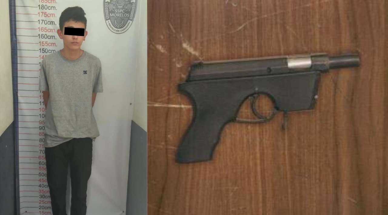 Detienen a un hombre en posesión de un arma de fuego en Oaxtepec, municipio de Yautepec