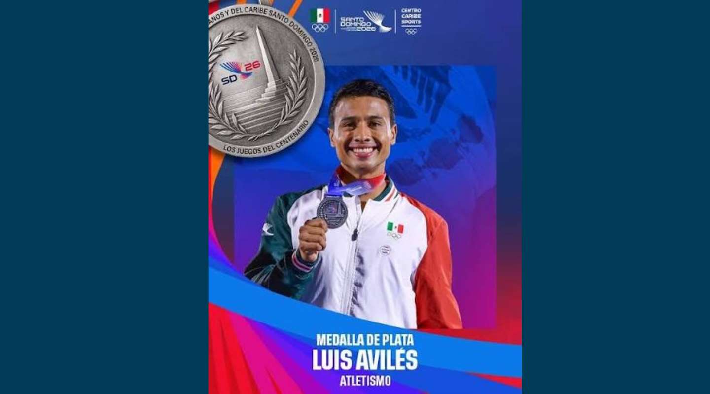 El velocista morelense Luis Avilés Ferreiro conquista medalla de plata en los Juegos Centroamericanos y del Caribe 2026
