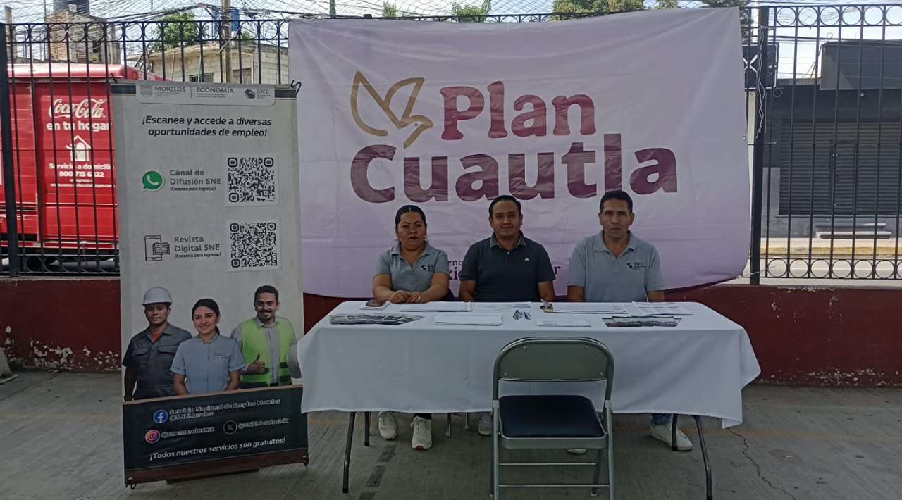 Instala SNE Morelos módulos de vinculación laboral en colonias de Cuautla para acercar vacantes a la ciudadanía