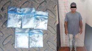 Detienen a hombre con cinco bolsas de presunto cristal en Tetelcingo, Cuautla