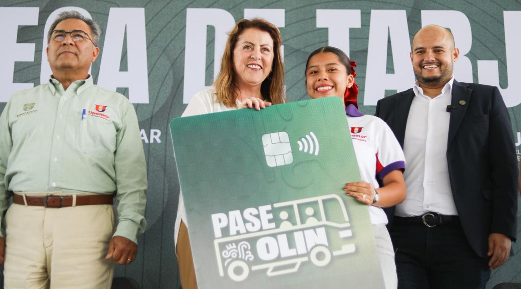 Inicia entrega de tarjetas Pase Olin en Morelos para transporte de estudiantes universitarios