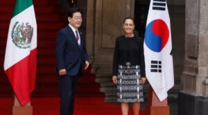 Sheinbaum recibe a presidente de Corea del Sur en Palacio Nacional