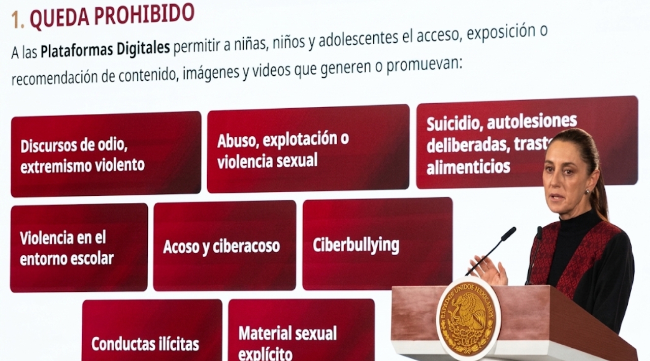 Sheinbaum presenta propuesta de decreto para obligar a plataformas digitales a retirar contenido violento