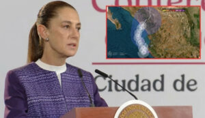 Sheinbaum alerta por huracán Simón en el Pacífico; prevén impacto en Sinaloa