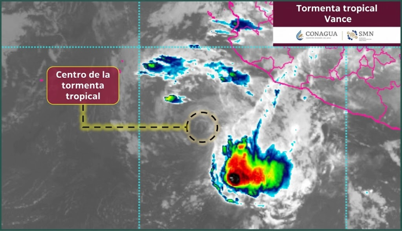 Vance vuelve a ser tormenta tropical y provocará lluvias intensas en Sinaloa